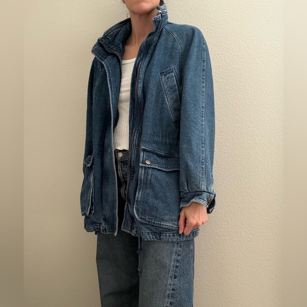 Vintage Pacific Trails Flannel Lined Denim Coat - Picture 6 of 8